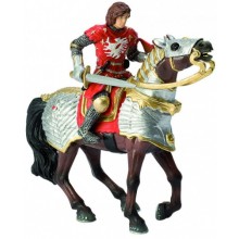 Фигурка Принц на боевой лошади красный