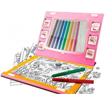MD5500 Magic Art Studio Pink (Волшебный набор для девочек Раскраска наклейка трафарет)