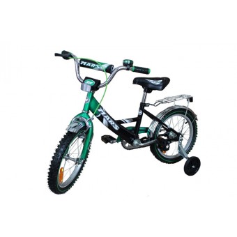 Велосипед Марс 16 ручной тормоз эксцентрик (зеленый чёрный)