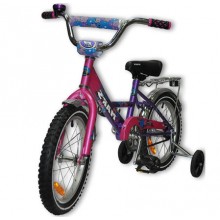 Велосипед Марс 16 ручной тормоз + эксцентрик (розовый/фиол