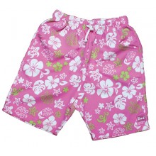 УФ-защитные пляжные шорты Banz, розовые с белым и зеленым