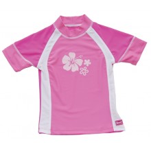 Солнцезащитная купальная футболка Banz, розово-белая