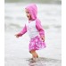 Солнцезащитный пляжный реглан с капюшоном Banz розово-белый