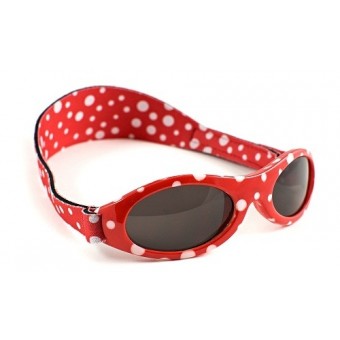 Солнцезащитные очки Adventure Kidz Banz - Красные в белый горошек