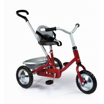454011 Дитячий металевий велосипед з багажником, червоний