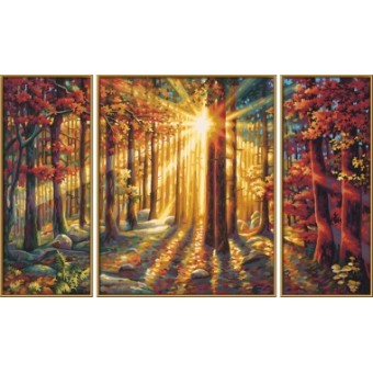 9260688 Художній творчий набір-триптих Осінній ліс, 50х8